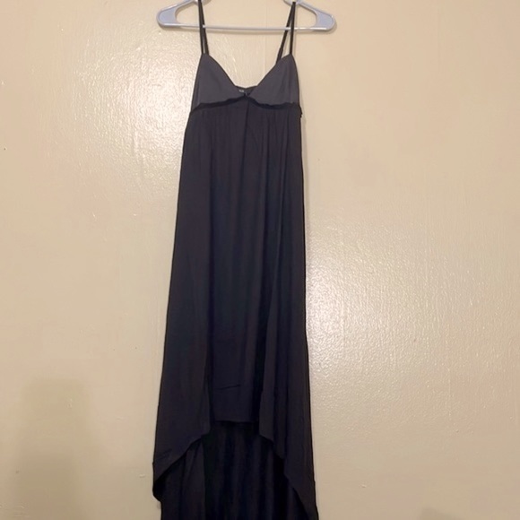 🌸 Clearance! 🌸 Forever 21 High Low Black Spaghetti Strap Dress Size S - Picture 3 of 9